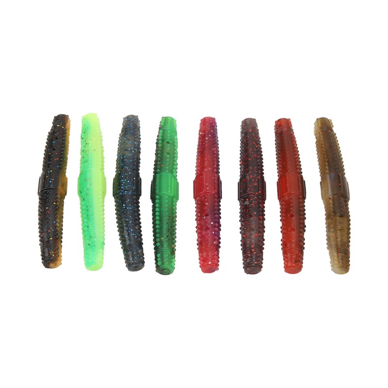 16pcs Soft Lure TPR Bite Resistant Hidden Hook Tip Built