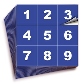 iSYFIX Blue Consecutive Number Stickers – 1 to 100, 2-inch, 1 Set – Vinyl Self Adhesive Premium Decal, Ideal for Inventory, Storage, Organizing, Boxes, Bins, Toolbox, Lockers & More, Indoor/Outdoor