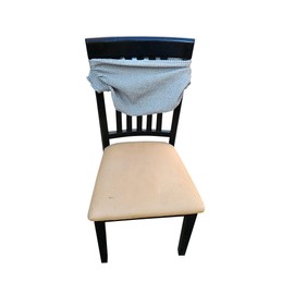 Waterproof Dining Chair Cover Protector - Pack 2 - Perfect For Pets, Kids, Elderly, Restaurants, Party - Machine Washable, Snugly Fit, Removable, Clean the Mess Easily (Grey Brown with buttons)