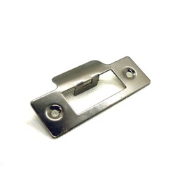 Polished Strike Plates Single Chrome 75.5mm Length x 25mm Width (Total Plate Width 38mm) x 1mm Thick (Single Chrome Strike Plate)