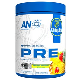AN Performance Pre-Workout Powder Supplement for Men & Women | Energy Drink Mix with 300mg Caffeine + Beta Alanine + Citrulline | Third-Party Tested | Strawberry Pineapple | 30 Servings