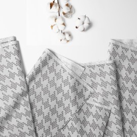 Bacati Houndstooth Unisex Muslin Privacy Breathable 100% Cotton Nursing Scarf, Grey