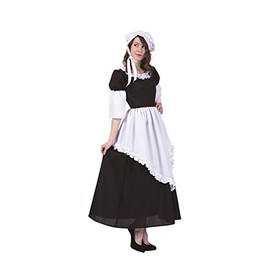 RG Costumes Women's Pilgrim Lady Hattie, Black/White, Medium