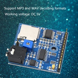 BuyWeek MP3 Voice Playback Module, MP3 Music Player Sound Module Voice Prompts Voice Transmission Device Electronic Components 5W Class D Power Amplifier Circuit