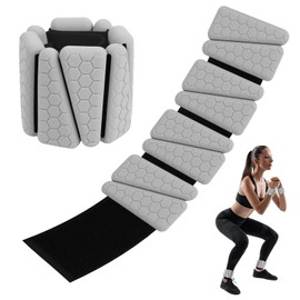 Wrist Weights, 2Pack Adjustable Silicone Weighted Bangles for Women and Men, Wearable Wrist Ankle Weights Suitable for Yoga, Walking and Gym, Arm & Leg Workout, 2lb (Gray)