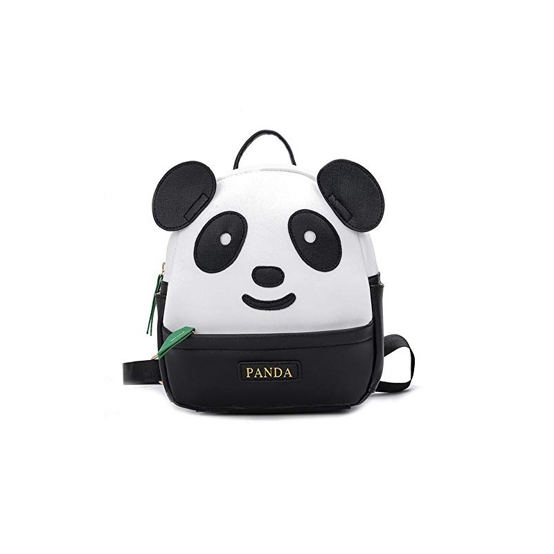 GOESUP Cute Panda Pattern Backpack Women Girls Pu Leather Small