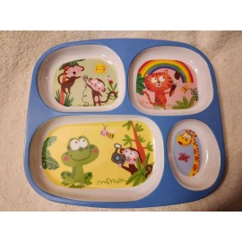 Fabulous Home NEW Fabulous Home Child's Divided Dinner Tray w/Colorful Animals