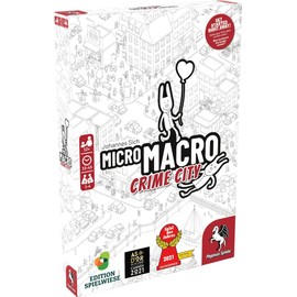 MicroMacro: Crime City - Board Game by Pegasus Spiele 1-4 Players – 15-45 Minutes of Gameplay – for Family Game Night – Kids and Adults Ages 12+ - English Version