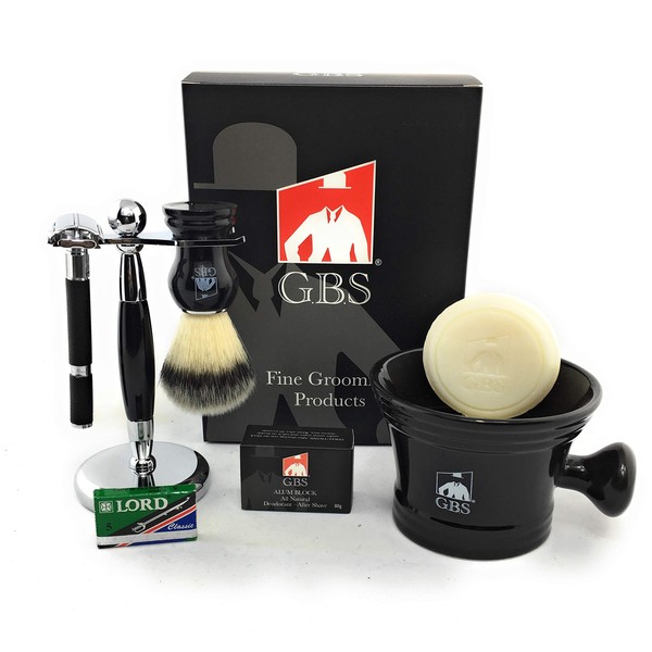 G.B.S Men's Premium 5 Pc Set- Double Edge Shaving Razor
