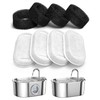 SOOFPET Stainless Steel Cat Water Fountain Filters: 8-Pack (Carbon +