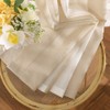 MIULEE Striped Transparent Curtains with Eyelets, Voile Curtains Living Room