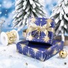 RUSPEPA Christmas Wrapping Paper, Jumbo Roll Paper with Metallic Foil