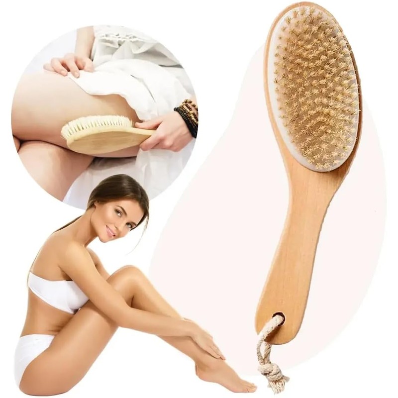 Cepillo Corporal de Bambú para Exfoliación en Seco y Masaje