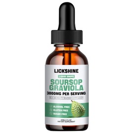 1 Packs 3000MG Soursop Graviola Liquid Drop for cell Support &Regeneration, lmmune, Gut, Antioxidant, Mood, Relax, Liver and Sleep Zzz - Soursop Graviola Leaf Extract, Sea Moss, Turmeric - 2Fl Oz