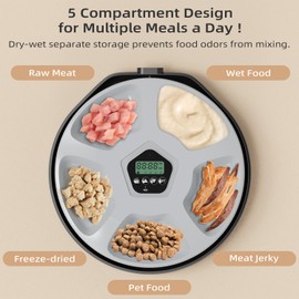 Automatic Cat Feeder, Dry and Wet Food Automatic Feeder for Cats and Dogs&2 Ice Lattice