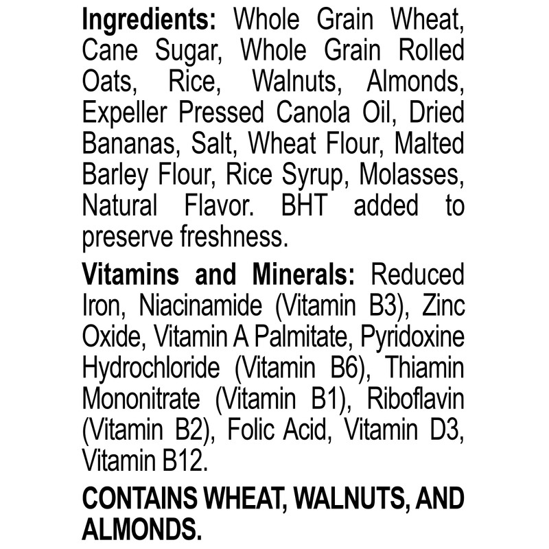 Post Great Grains Banana Nut Crunch Breakfast Cereal, Non GMO