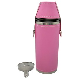 Giggle Golf 8 oz Pink Flask With 4 Shot Glasses & 1 Funnel