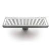 Neodrain 12-Inch Linear Shower Drain with Removable Grate, Professional Brushed