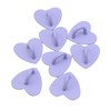 Pastlla 12Pcs Phone Charm Hook Adhesive (Purple, Heart Shaped)