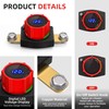 Joinfworld Side Post Battery Disconnect Switch 12V-48V with Led Voltmeter