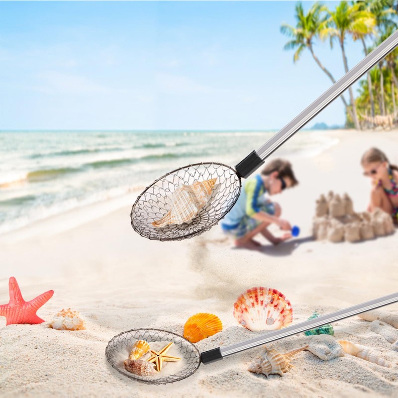 2 Pack Beach Scoop Shovel and Sifter Tool, Sand Sifter