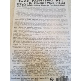 Unbranded Face Paint Make Up Kit - Blue & White Cakes / Red, Black, Yellow Sticks FSDG04D