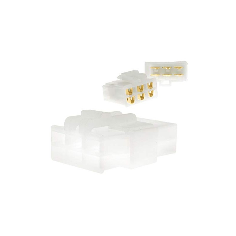 10 Set of 6 Way Pin 6.3mm Electrical Multi Plug