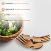 Premier Housewares Salad Servers Acacia Wooden Fork Brown Wooden Salad