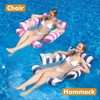TUXUNQING Inflatable swimming bed, inflatable water hammock, air mattress pool,