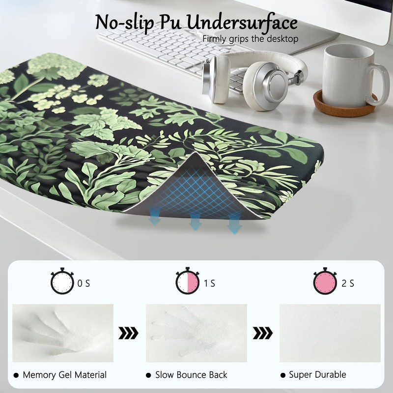 Computer Keyboard Stand Pad with Wrist Rest Easy Typing Sage