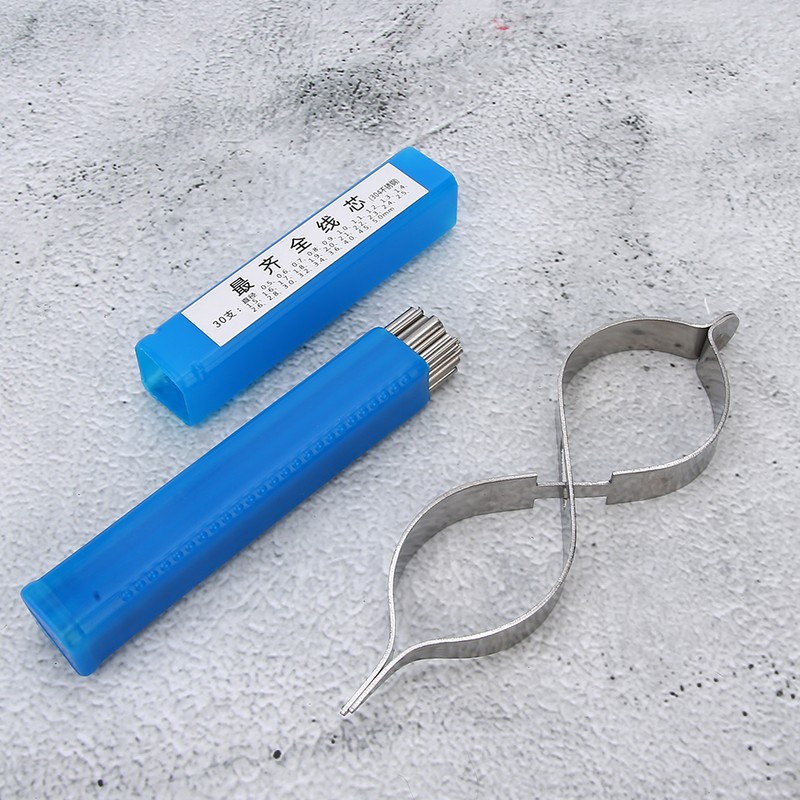 30pcs Metal Jewelry Cored Rod with Jewelry Cross Locking Tweezers