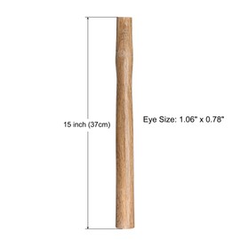 uxcell 15 Inch Hammer Wooden Handle Wood Replacement Handle for 2 to 4 Lb Claw or Ripping Nail Hammer Oval Eye