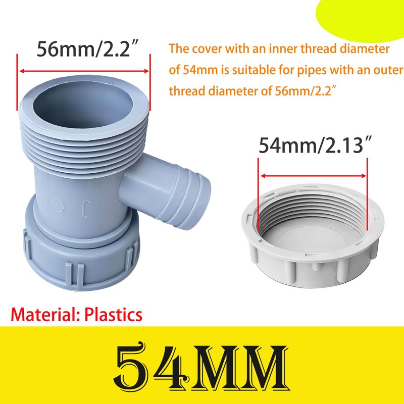 Qrity 2 Pack PVC Pipe End Cap Waste Processor Blanking