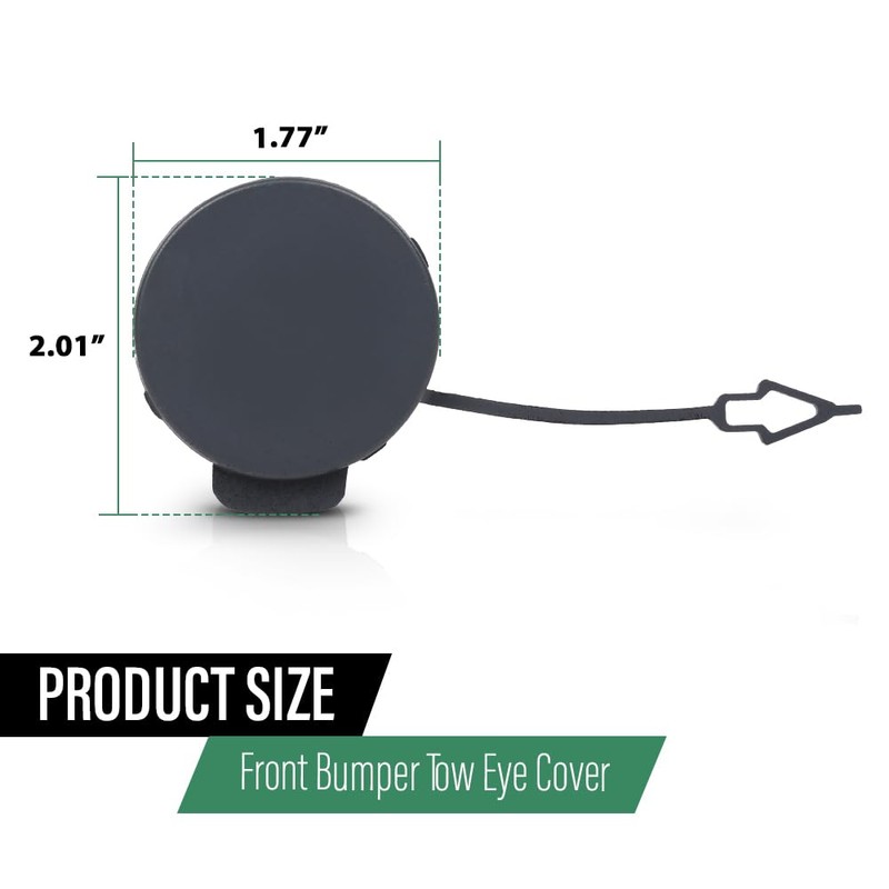 LQI Front Bumper Tow Hook Eye Cover Compatible with Jaguar