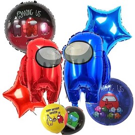 Amonguass Birthday Balloons, Set of 8, Birthday, Game, Character, Celebration, Gift
