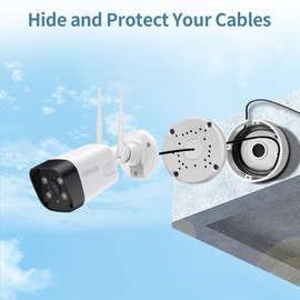 Universal Mount for Bullet Security Cameras, Waterproof Metal Junction Box for Outdoor Surveillance Camera, Conceal Cables on The Wall (8-Pack)