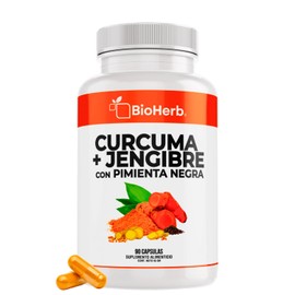 BioHerb® | Cúrcuma, Jengibre y Pimienta Negra 90 Capsulas