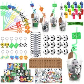 158 Pcs Soccer Party Favors Set for Birthday Celebrations