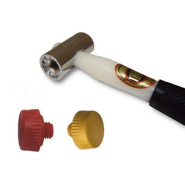 Thor 712 Nylon Faced Window Glazing Hammer/Mallet - with Medium Red & Extra Hard Yellow Head