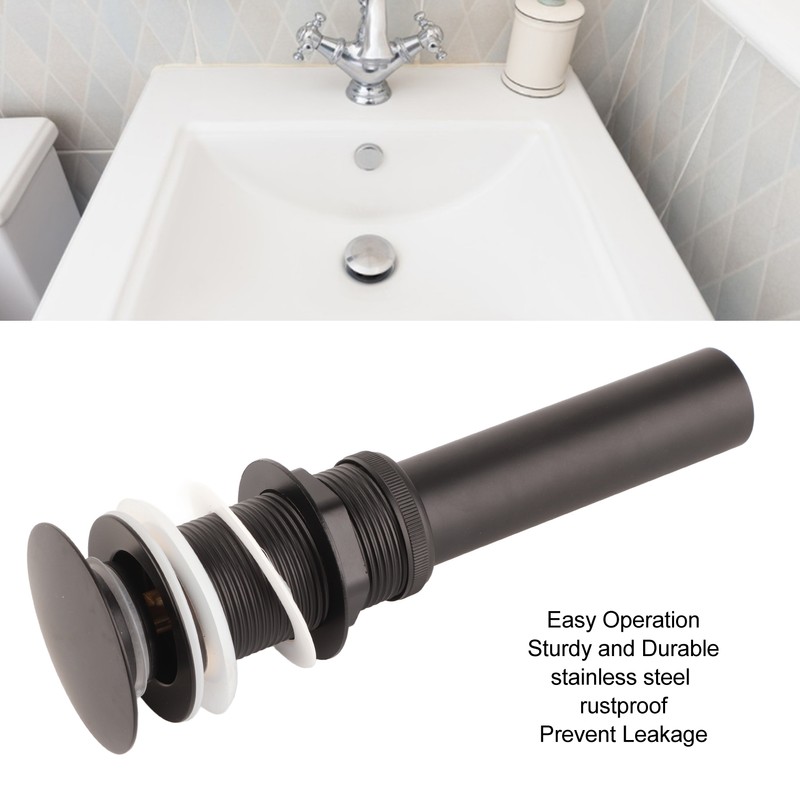 Stainless Steel Bathroom Sink Drain Rustproof Anti Clog Pop Up
