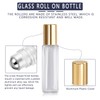 wifreo Perfume Essential Oil Bottles, Square Refillable Thick Glass Roller