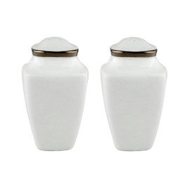 Lenox White Solitaire Square Salt and Pepper Set, S&P Shakers