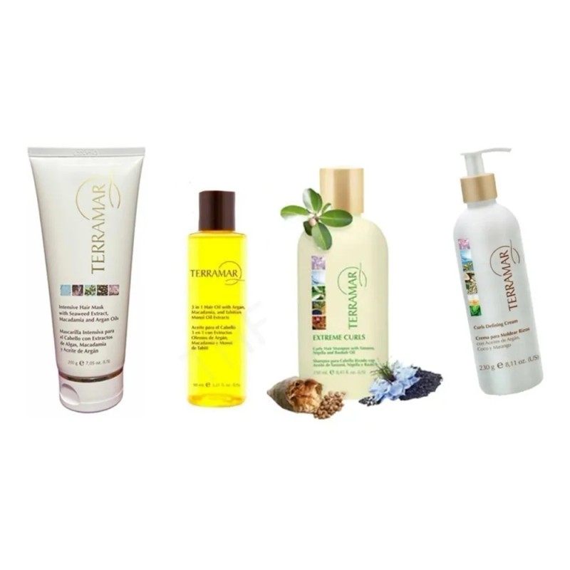 Shampoo+crema Rizos+mascarilla+oleo 98 Ml Terramar