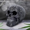 Nemesis Now High Life Skull Ornament, Resin, Silver, 15.5cm