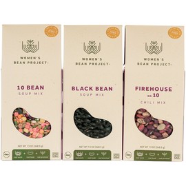 Women’s Bean Project Gift Bundle with 10 Bean, Black Bean and Spicy Chili Soup Mix, 3 Items