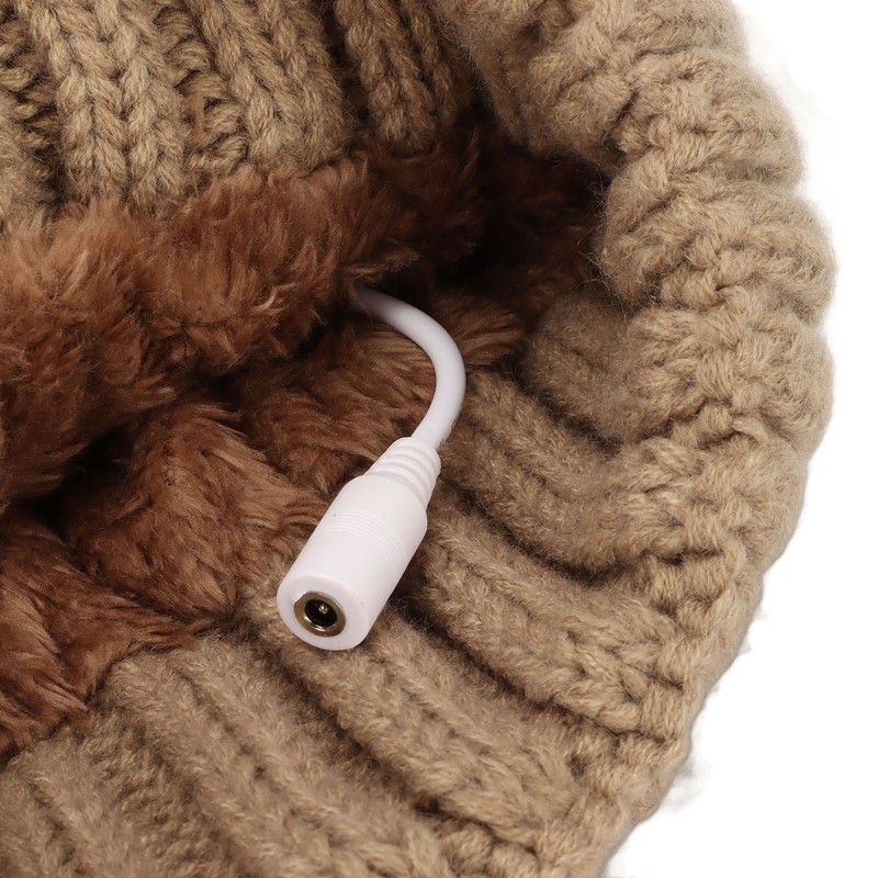 Warm Heating Knitted Hat Electric Soft USB Rechargeable Warming Hat