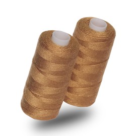 Lialina Jeansgold Denim Yarn for Sewing Machine [2 x 150 m], Oeko-Tex, Seams Like in the Original, Jeans Sewing Thread Set, Extra Strong No. 36, Denim Thread for Sewing Machine