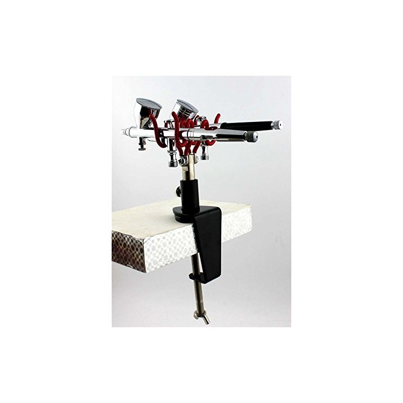 ABEST New 2 Airbrush Holder clamp-on Table Mount Hobby kit