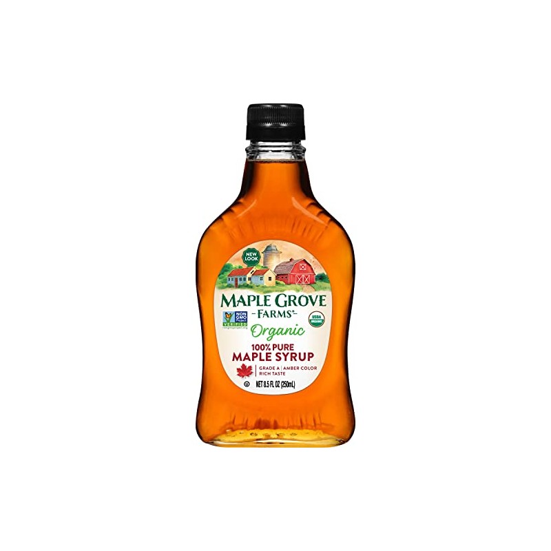Maple Grove Farms Organic Pure Maple Syrup, Grade A Amber,