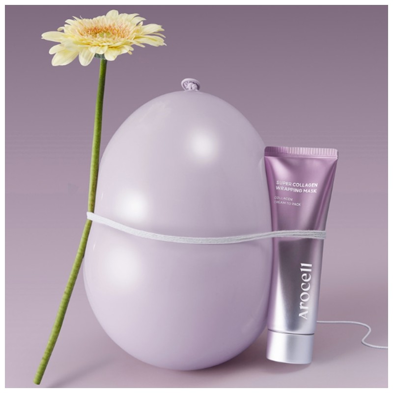 AROCELL Super Collagen Warpping Mask 80ml, Type:02 Mask 80ml+Pack Brush